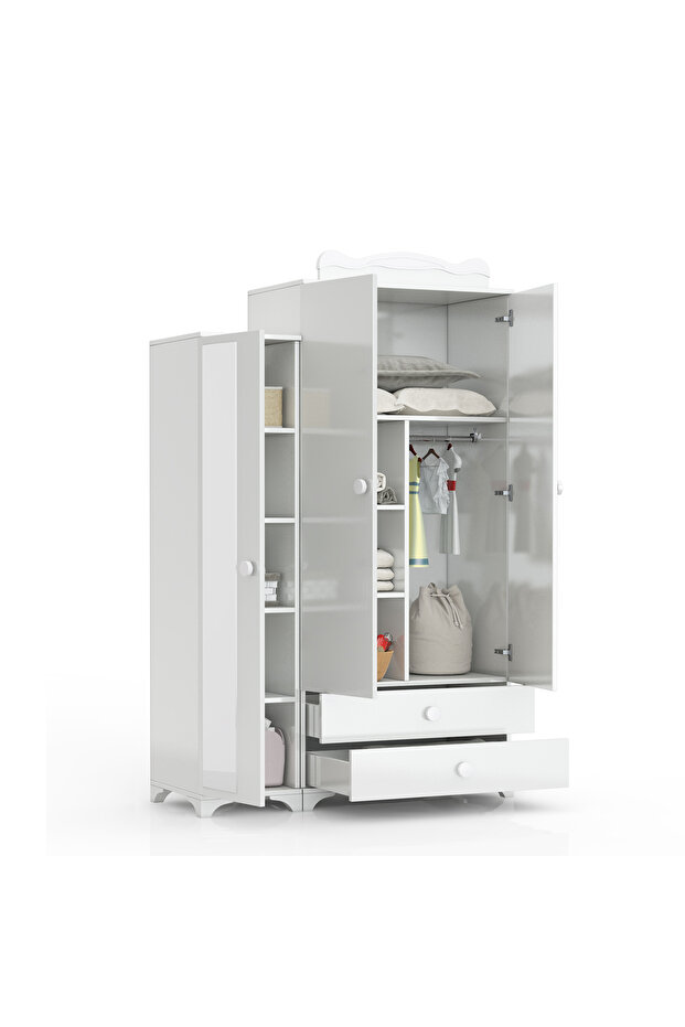 Sahra 059 3 Kapaklı Dolap Beyaz - 3