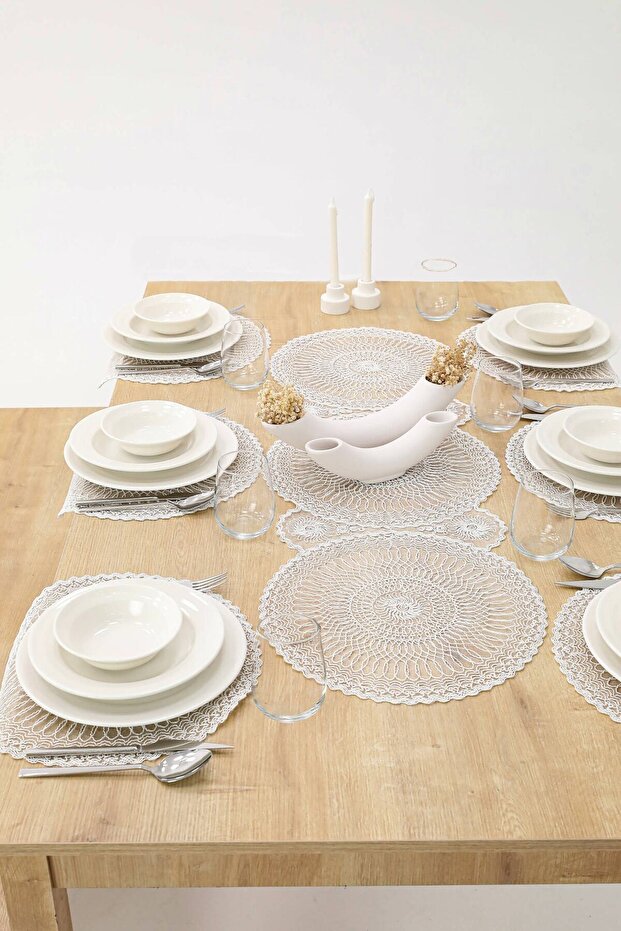 American Service Supla and Runner Set for 6 People. 7 Pieces