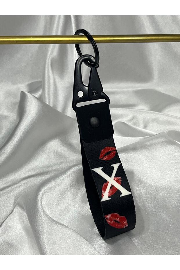 X Black Kissing 15cm Fabric Keychain Quality Auto-Moto Accessory Double-Sided Printing