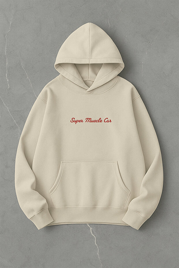 سويت شيرت قطني كبير الحجم للجنسين من Super Muscle Car Front Print