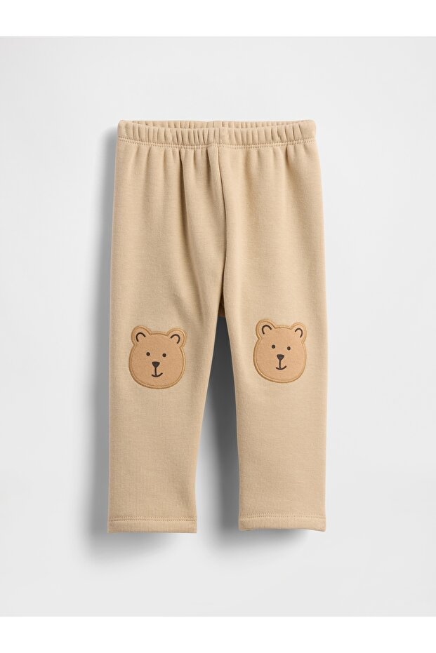 Bebek Krem Pull-On Cozy Astarlı Pantolon - 1