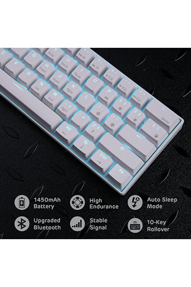 Wireless Mechanical Gaming Keyboard, Ultra-Compact 60% Bluetooth Keyboard from RK61, - 5