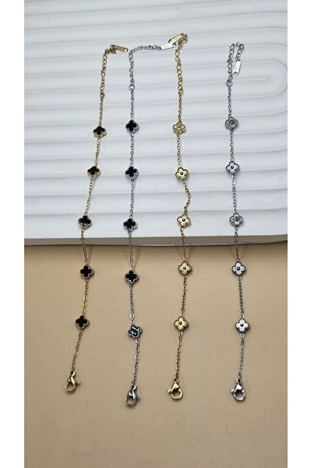 Marka model çelik bileklik 7 mm ,17+5 cm - 4