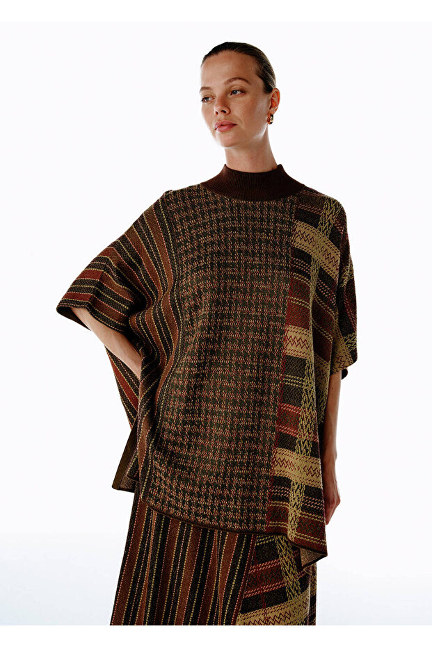 Patchwork Desenli Triko Tunik - 3