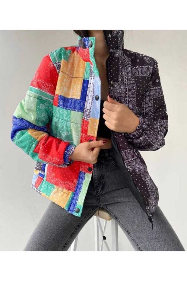 معطف فقاعي بنمط الباندانا - 2