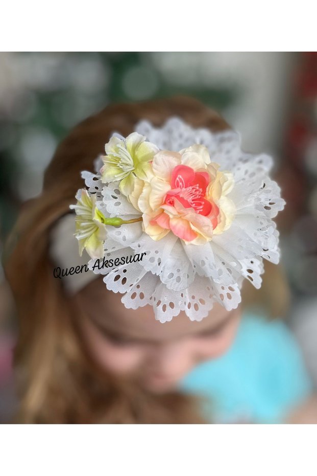 Lace Floral Daisy Fancy Girl Child Baby Hair Band Headband Bandana Custom Birthday