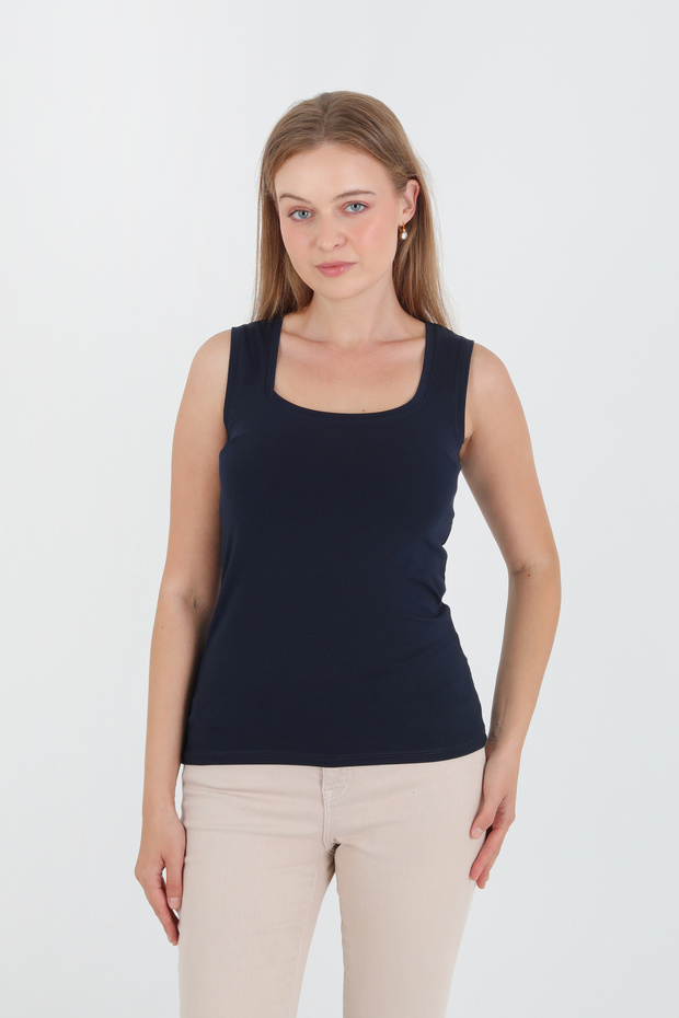 بلوزة/بودي/قميص داخلي بياقة مربعة - 2