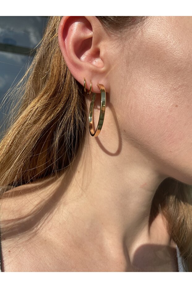 Basic Gold Çelik Halka Lüpe - 1