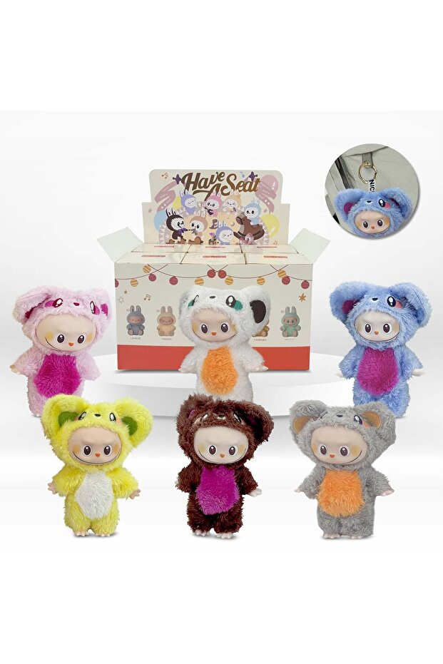 Galaxy Toys Glitterbloom Nunu Puff Labubu The Monsters Mini Keychain Figure 17 cm Blind Box Collecti - 1