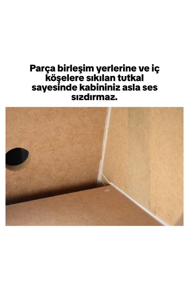 30 Cm L Port %100 MDF Profesyonel Kare Bas Kabini - 4