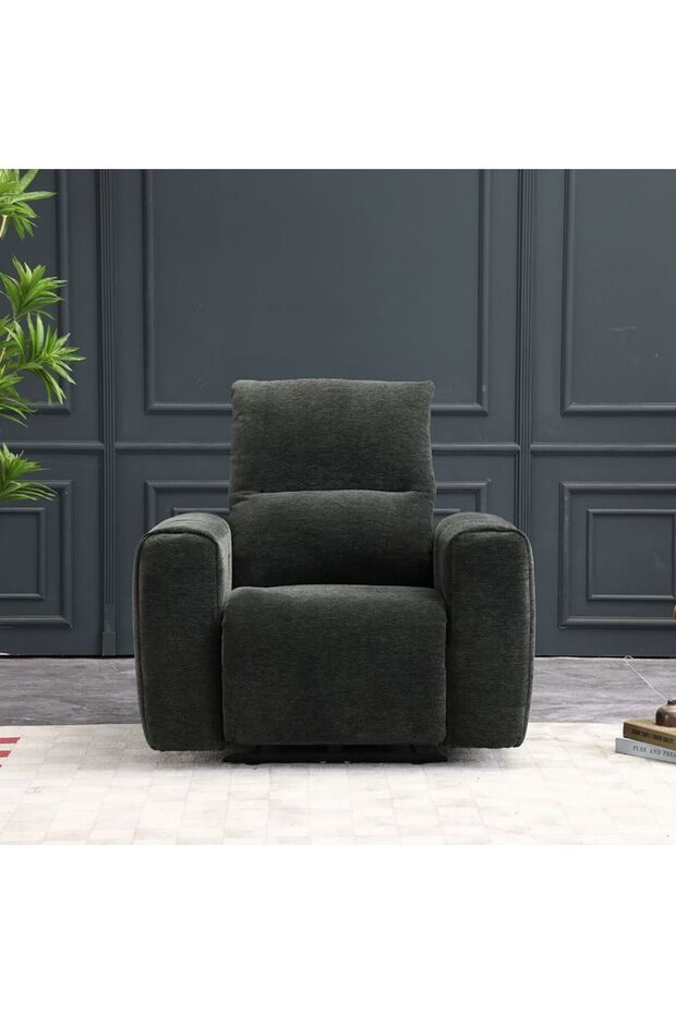 Quantum 1 Seater Fabric Power Motion Recliner - Grey, Plywood + LVL, Comfortable & Stylish