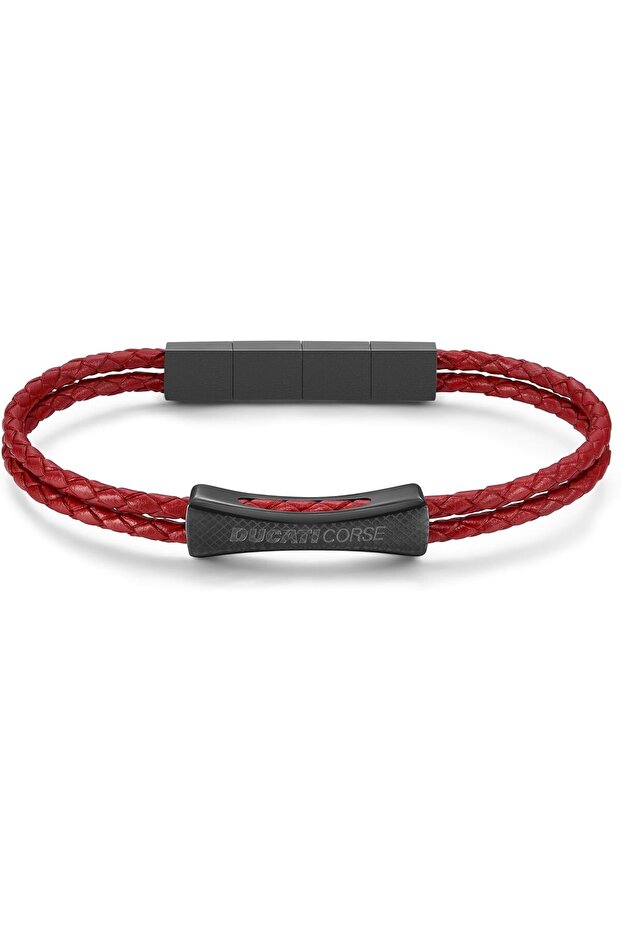 Ducati Successo Red Bracelet For Men - DTAGB0000603, Medium