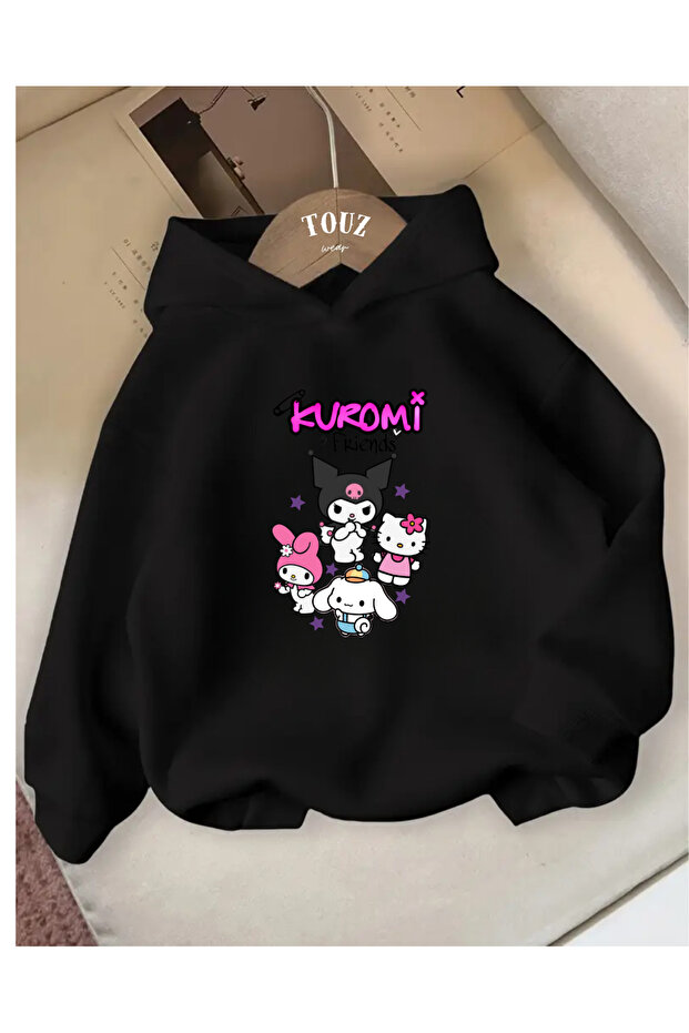Young Kuromi Melody Cinnemaroll 3-Thread Thick Sweet Hoodie