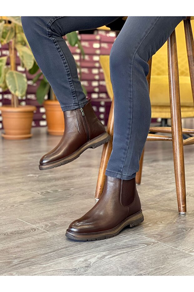 Daily Use Genuine Leather Men's Chelsea Boots