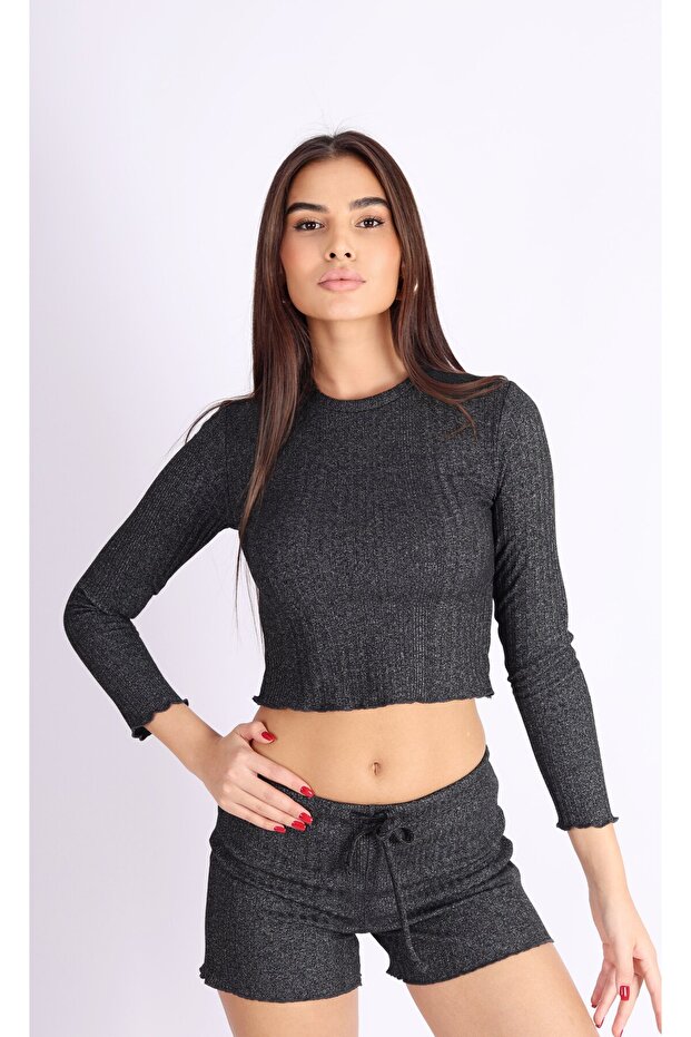 قميص رياضي أسود من نوع بونتا رابورتي بياقة دائرية - 3