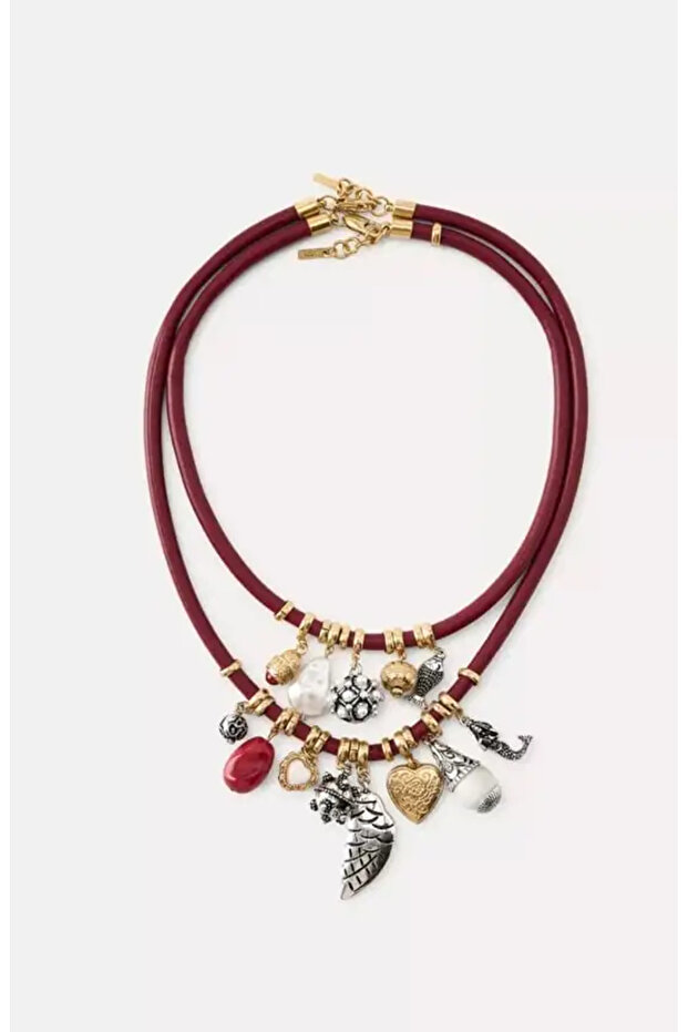 Çoklu Charmlı 2’li Kolye Seti - 1