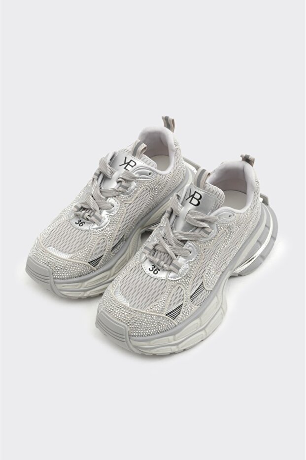 Günlük Taşlı Kadın Sneaker - 2