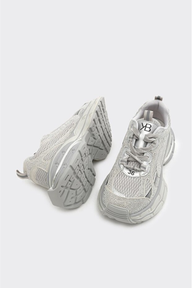 Günlük Taşlı Kadın Sneaker - 5