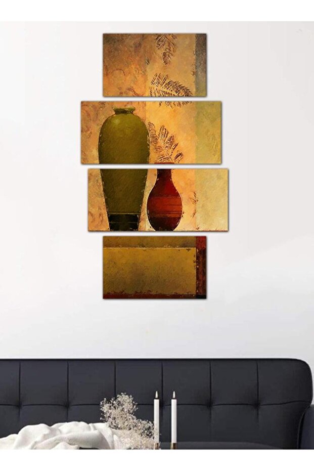 Modern wall panel with vases - 25511 - divided into four pieces