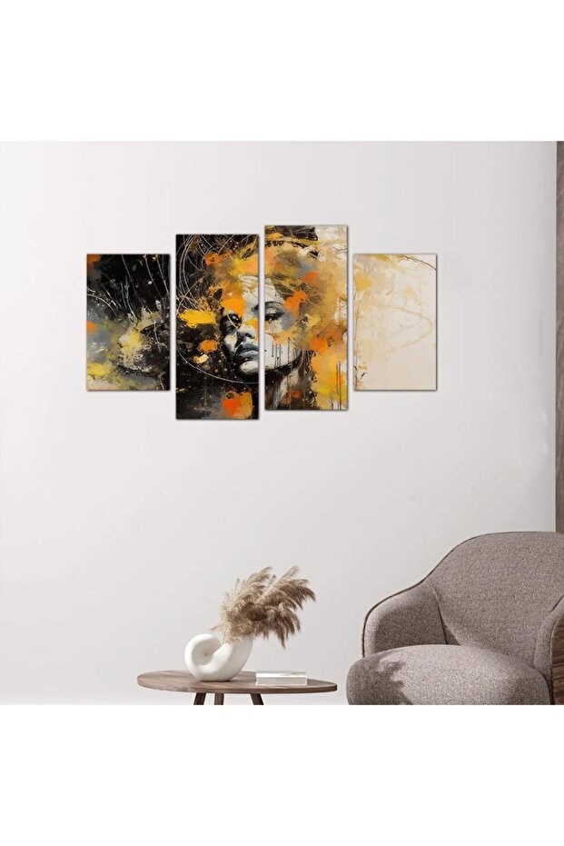 لوحه جداريه رسمة إمرأّه - ٢٤١٦١ - مقسمه أربعة قطع