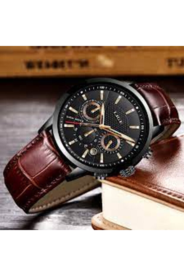 Ceas bărbătesc elegant cu cuarț din piele - 4