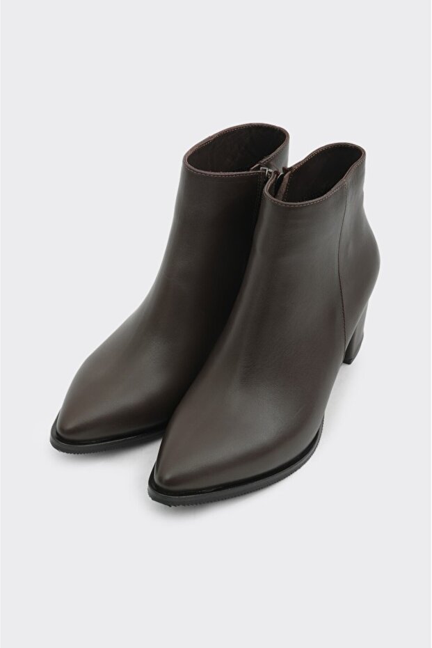 Hakiki Deri Topuklu Kadın Bot - 2