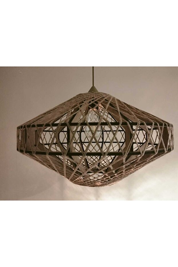 Bohem,Rustik,Jüt,Doğal,Hasır,El Yapımı Sarkıt Avize - 3