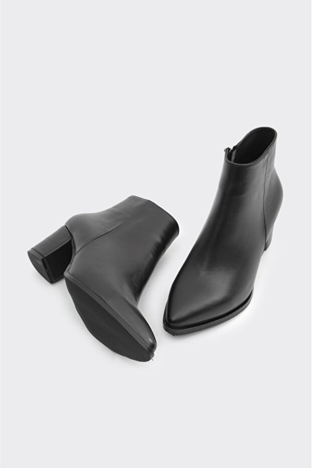 Hakiki Deri Topuklu Kadın Bot - 4