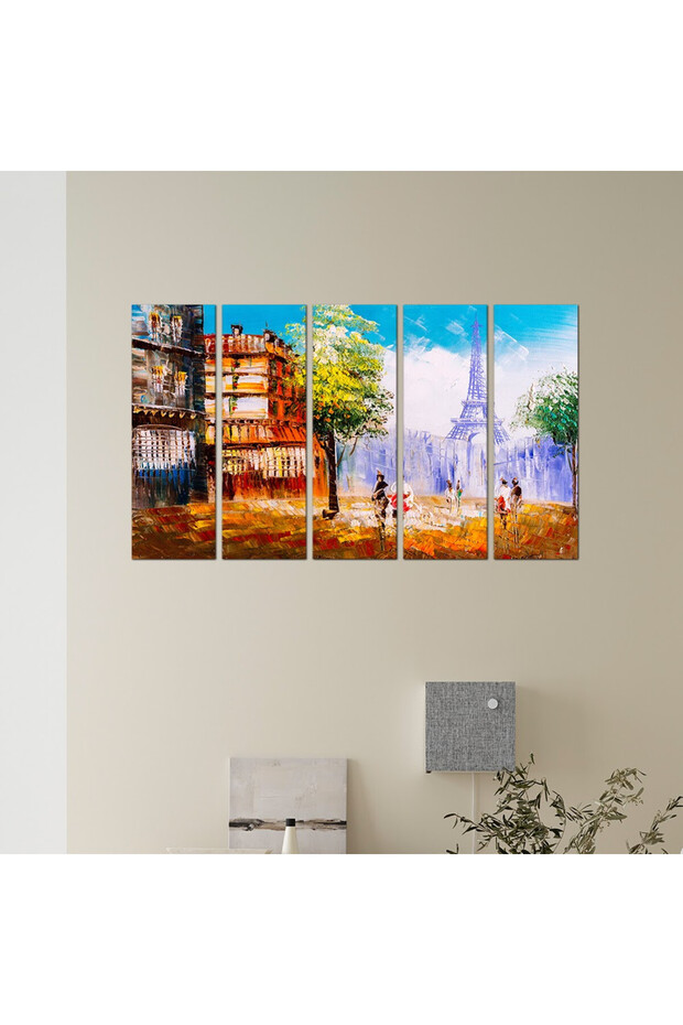 لوحه جداريه - باريس قديما - ٦٨٠ - مقسمه خمسة قطع متساويه - 1