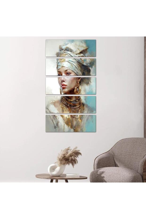 لوحه جداريه رسمة إمرأّه - ٢٤١٦٤ - مقسمه خمسة قطع متساويه
