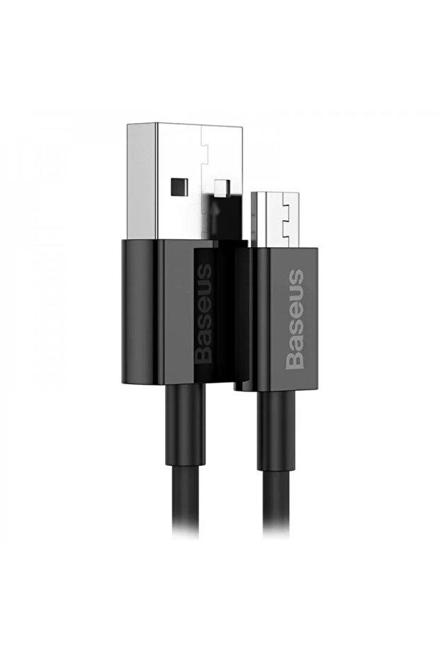 بيسوس-كيبل شحن داتا USB الي ميكرو 1 متر ربل - اسود - 4