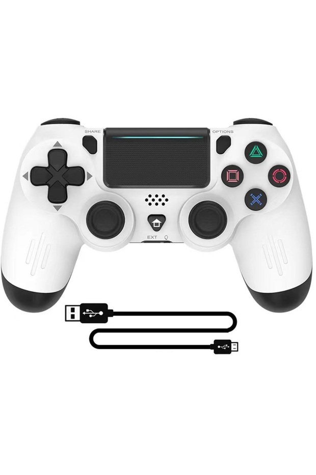 Wireless Pad Controller for PS4 PlayStation 4 Vibration Function White - 1