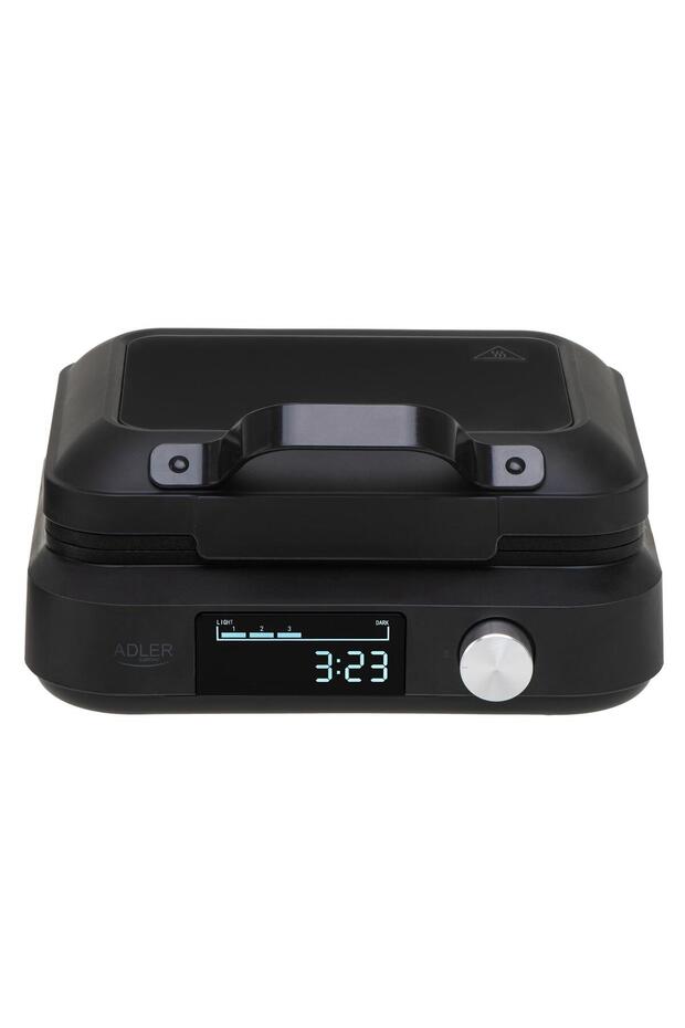 High-Power LED Waffle Maker with Timer, Non-Stick - 3