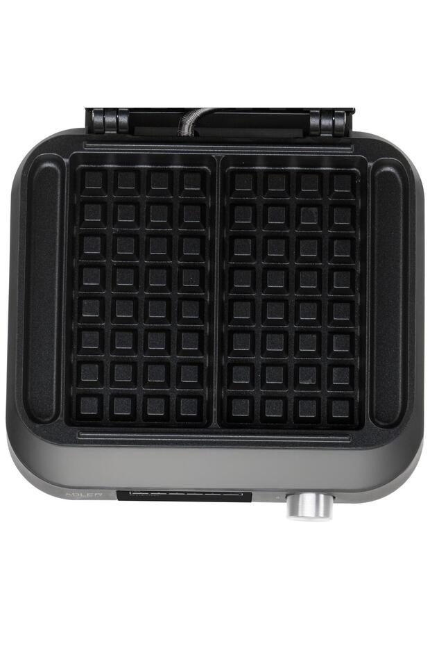 High-Power LED Waffle Maker with Timer, Non-Stick - 5