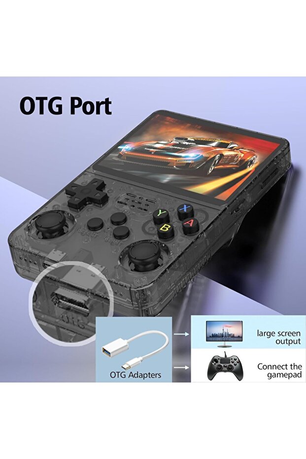 R36s retro Handheld Gaming Console with 64G Cards, Portable Retro Game Consoles Linux Gaming System - 7