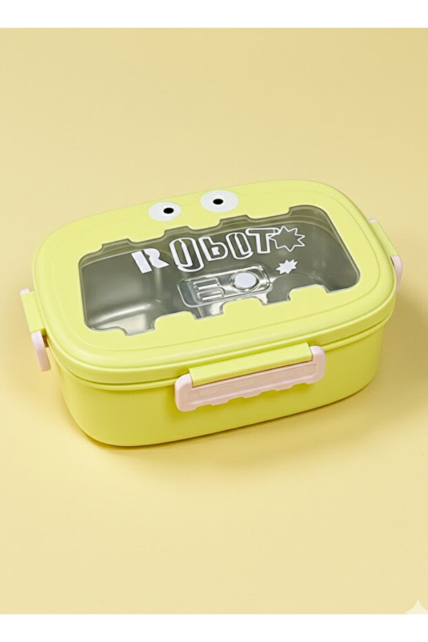 Stainless Steel Divider Bento Lunch Box|Tiffin Food Container with Spoon|BPA-Free,BB4062