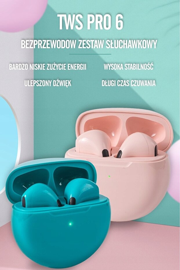 Căști wireless Pro 6 BLUETOOTH 5.2 - 6