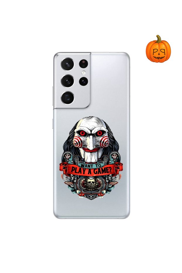 Dali Design Samsung Galaxy S21 Ultra Compatible Transparent Case Horror 7 Design