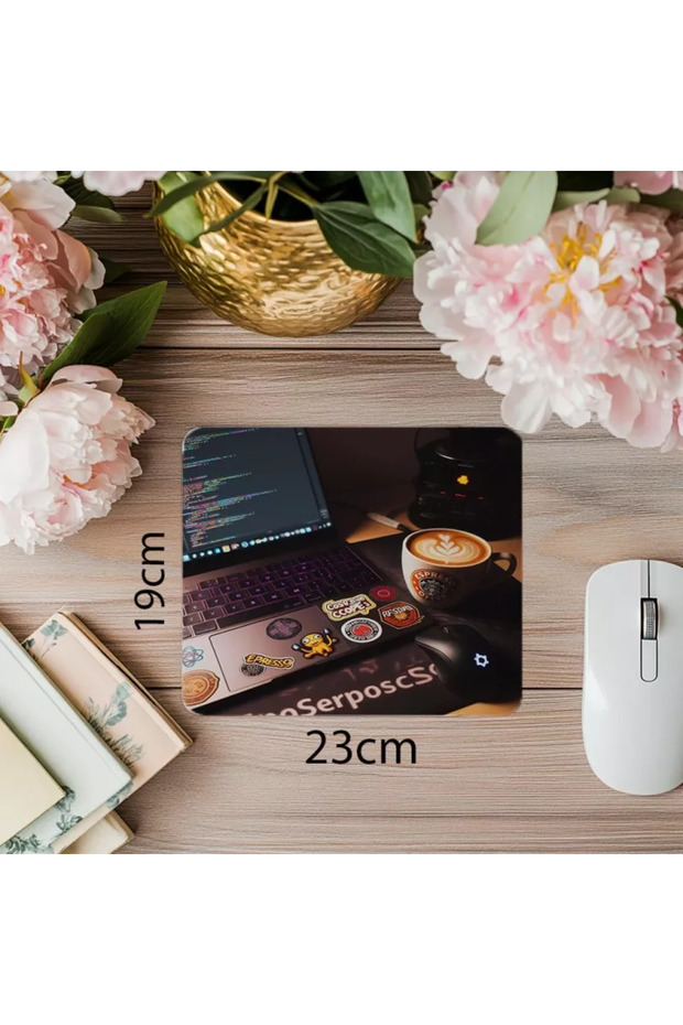 Mousepad with Sticker on Laptop – Code Surface - 19X23 cm 2 mm Rectangular Imported Printed Mouse Pad - 1