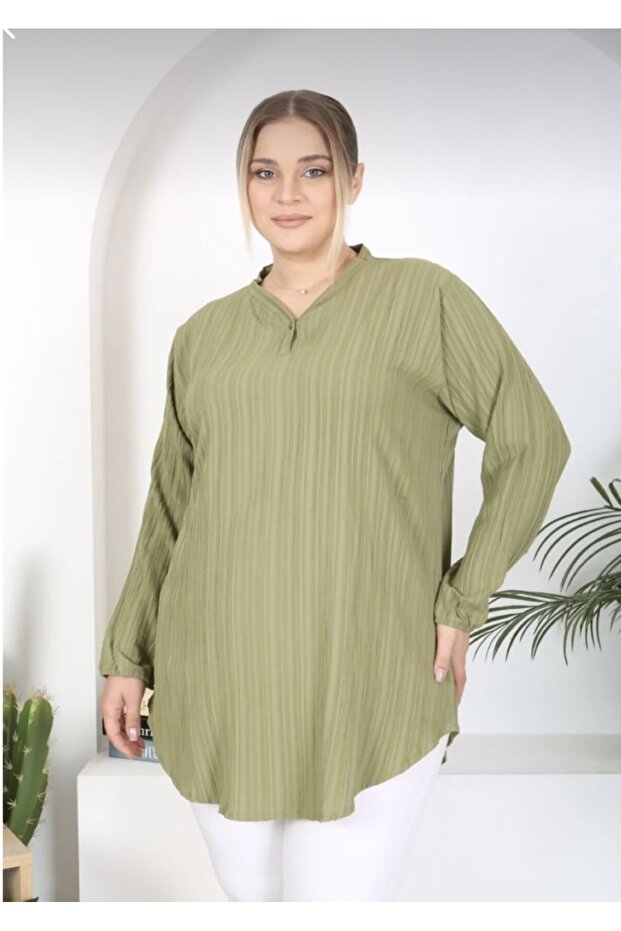 Woven viscose cotton fabric, comfortable cut tunic.
