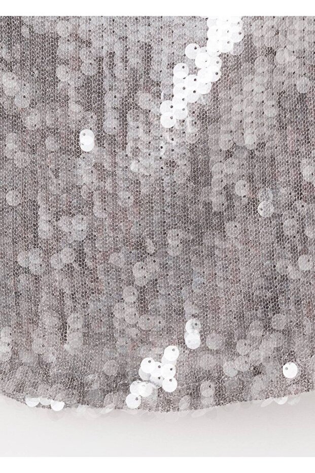 Drapeli yaka payetli top - 7