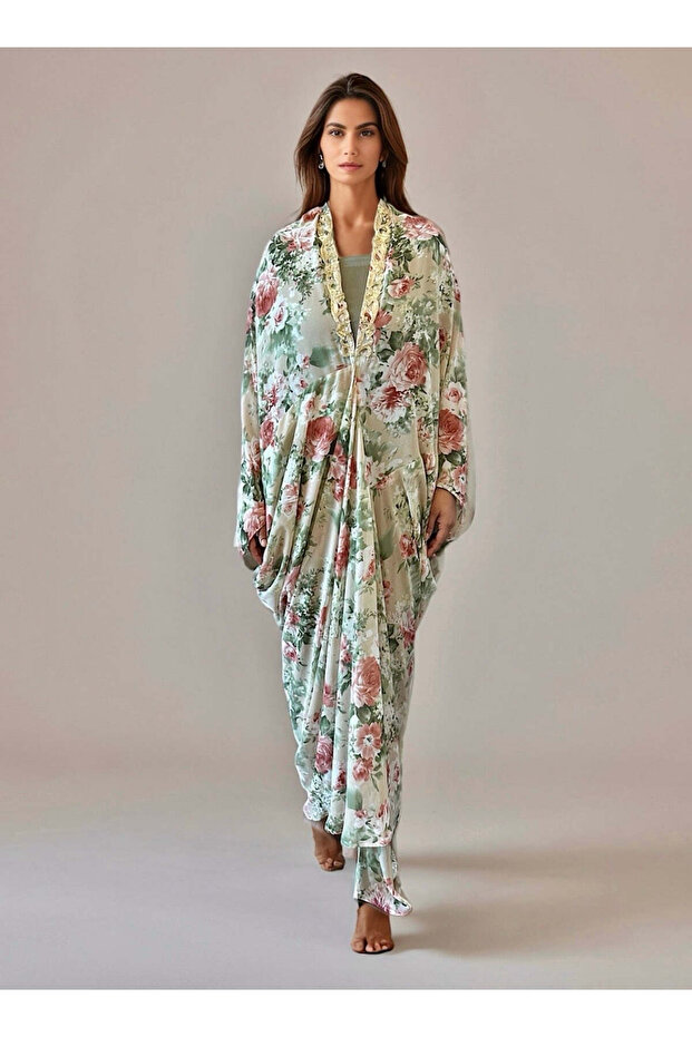 Floralkaftan set