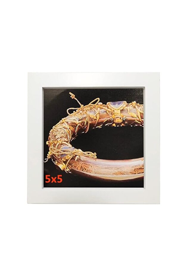 5x5 Picture Frames White Square Solid Wood.The Protective Film Must be Removed.
