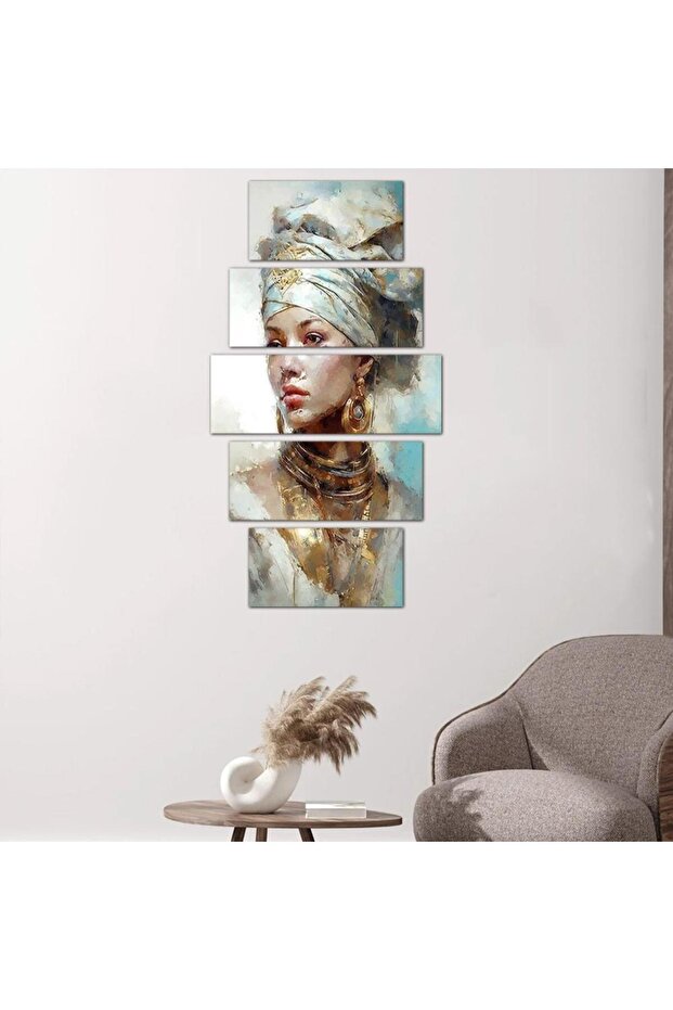 لوحه جداريه رسمة إمرأّه - ٢٤١٦٤ - مقسمه خمسة قطع متدرجه - 1