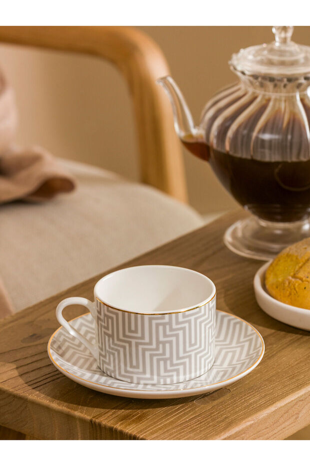 Hilfa New Season Patterned Porcelain Coffee Cup Set 216 ml
