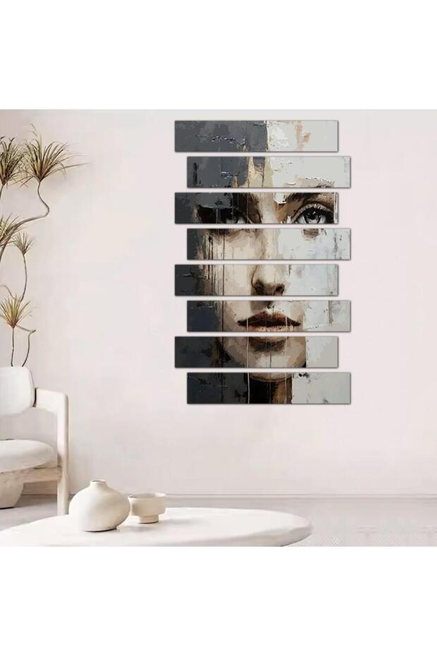 لوحه جداريه مودرن رسمة إمرأه - 24066 - مقسمه ثمانية قطع