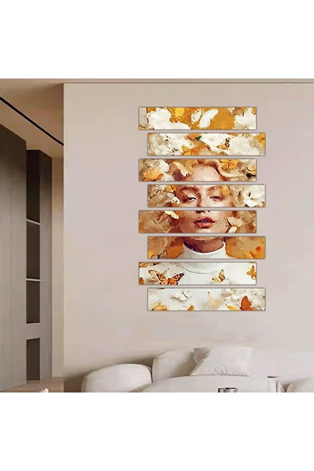 لوحه جداريه مودرن رسمة إمرأه - 24022 - مقسمه ثمانية قطع