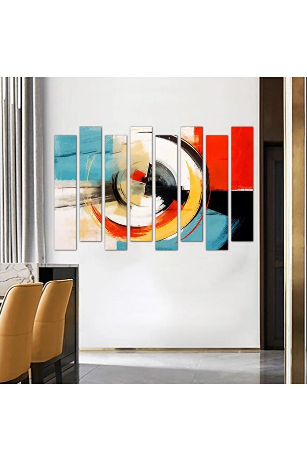 Modern Abstract Art Wall Panel - 24055 - Divided into eight pieces -