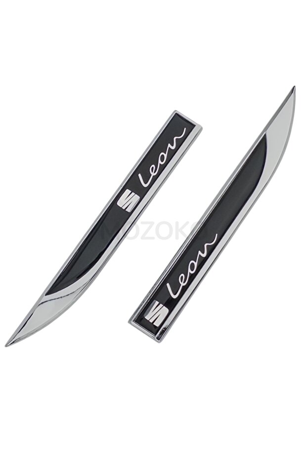 High Quality Seat Leon Logo 3D Metal Chrome Above Fender Side Emblem Set 2 Pieces