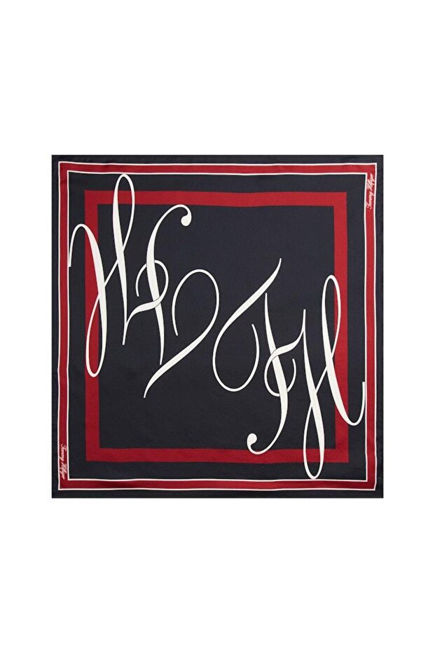 TH HERITAGE SCRIPT SILK SCARF - 1